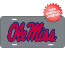 Mississippi (Ole Miss) Rebels License Plate Laser Cut