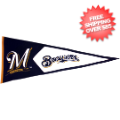 Collectibles, Pennants: Milwaukee Brewers MLB Pennant Wool
