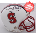 Autographs, Mini Football Helmets: Jim Plunkett Stanford Cardinal Autographed Mini Helmet