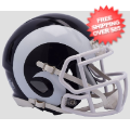 Helmets, Mini Helmets: Los Angeles Rams 2017 to 2019 Riddell Mini Speed Throwback Helmet