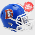 Helmets, Mini Helmets: Denver Broncos 1975 to 1996 Riddell Mini Speed Throwback Helmet