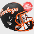 Helmets, Full Size Helmet: Oklahoma State Cowboys Speed Football Helmet <i>Matte Black</i>