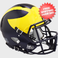 Helmets, Full Size Helmet: Michigan Wolverines Speed Football Helmet <B>Painted Wings</B>