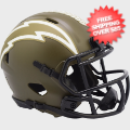 Helmets, Mini Helmets: Los Angeles Chargers NFL Mini Speed Football Helmet <B>SALUTE TO SERVICE SA...