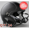 Helmets, Blank Mini Helmets: Bulk Mini Speed Football Helmet SHELL Black/Blk Parts Qty 24