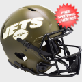 Helmets, Full Size Helmet: New York Jets Speed Football Helmet <B>SALUTE TO SERVICE SALE</B>