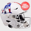 Helmets, Full Size Helmet: New England Patriots 1982 to 1989 SpeedFlex Throwback Football Helmet