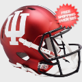 Helmets, Full Size Helmet: Indiana Hoosiers Speed Replica Football Helmet <i>Anodized Crimson</i>