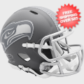 Helmets, Mini Helmets: Seattle Seahawks NFL Mini Speed Football Helmet <B>SLATE</B>