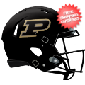 Helmets, Mini Helmets: Purdue Boilermakers NCAA Mini Chrome Speed Football Helmet <B>Gloss Black</...
