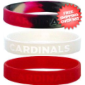 Tailgating, Fan Gear: Arizona Cardinals Rubber Wristbands 3 Pack