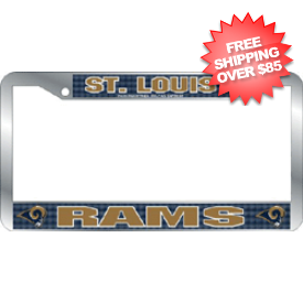 St. Louis Rams License Plate Frame Chrome Deluxe NFL