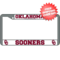 Car Accessories, License Plates: Oklahoma Sooners License Plate Frame Chrome
