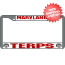 Maryland Terrapins License Plate Frame Chrome