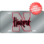 Nebraska Cornhuskers License Plate Laser Cut Silver