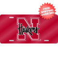 Car Accessories, License Plates: Nebraska Cornhuskers License Plate Laser Cut Red