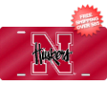 Nebraska Cornhuskers License Plate Laser Cut Red