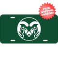 Car Accessories, License Plates: Colorado State Rams License Plate Laser Cut Green