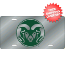 Colorado State Rams License Plate Laser Cut Silver