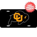 Car Accessories, License Plates: Colorado Buffaloes License Plate Laser Cut Black