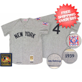 New York Yankees Lou Gehrig 1939 Road Jersey