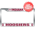 Indiana Hoosiers License Plate Frame Chrome Deluxe