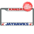 Car Accessories, License Plates: Kansas Jayhawks License Plate Frame Chrome