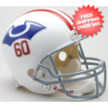 Helmets, Full Size Helmet: New England Patriots 1960 Full Size Replica Throwback Helmet <B>SALE</B>