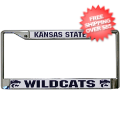 Kansas State Wildcats License Plate Frame Chrome
