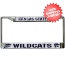 Kansas State Wildcats License Plate Frame Chrome