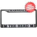 Car Accessories, License Plates: Marshall Thundering Herd License Plate Frame Chrome