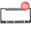 Marshall Thundering Herd License Plate Frame Chrome