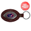 Houston Texans Leather Football Key Ring