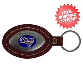 St. Louis Rams Leather Football Key Ring