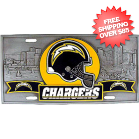 San Diego Chargers License Plate 3D