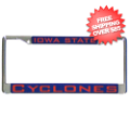 Car Accessories, License Plates: Iowa State Cyclones License Plate Frame Chrome Deluxe