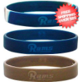 Tailgating, Fan Gear: St. Louis Rams Rubber Wristbands 3 Pack