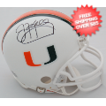 Autographs, Mini Football Helmets: Jim Kelly Miami Hurricanes Autographed Mini Helmet