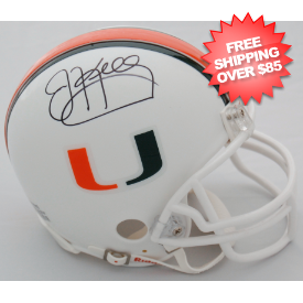 Jim Kelly Miami Hurricanes Autographed Mini Helmet