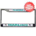 Car Accessories, License Plates: Florida Marlins CHROME License Plate Frame