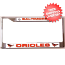 Baltimore Orioles CHROME License Plate Frame