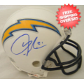 Autographs, Mini Football Helmets: Ladainian Tomlinson San Diego Chargers Autographed Mini Helmet