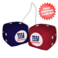 Car Accessories, Detailing: New York Giants Fuzzy Dice