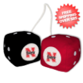 Car Accessories, Detailing: Nebraska Cornhuskers Fuzzy Dice