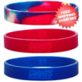 Tailgating, Fan Gear: New York Giants Rubber Wristbands 3 Pack