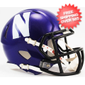 Helmets, Mini Helmets: Northwestern Wildcats NCAA Mini Speed Football Helmet <B>SALE</B>