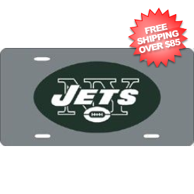 New York Jets License Plate Laser Cut Silver