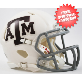 Texas A&M Aggies NCAA Mini Speed Football Helmet <i>Gloss White</i>
