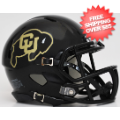 Helmets, Mini Helmets: Colorado Buffaloes NCAA Mini Speed Football Helmet <B>Matte Black</B>