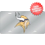 Minnesota Vikings License Plate Laser Cut Silver